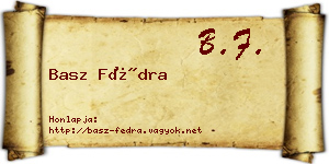 Basz Fédra névjegykártya